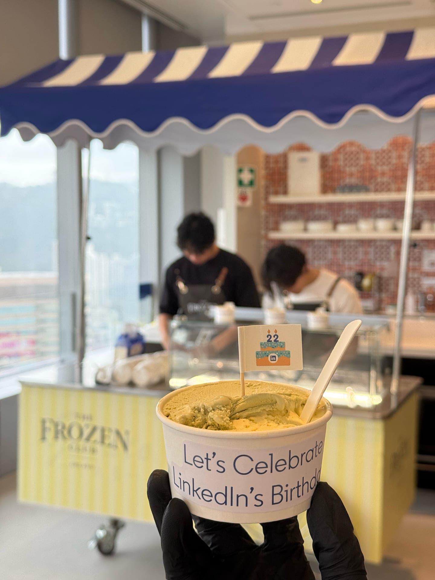 Premium gelato catering at LinkedIn event in Hong Kong