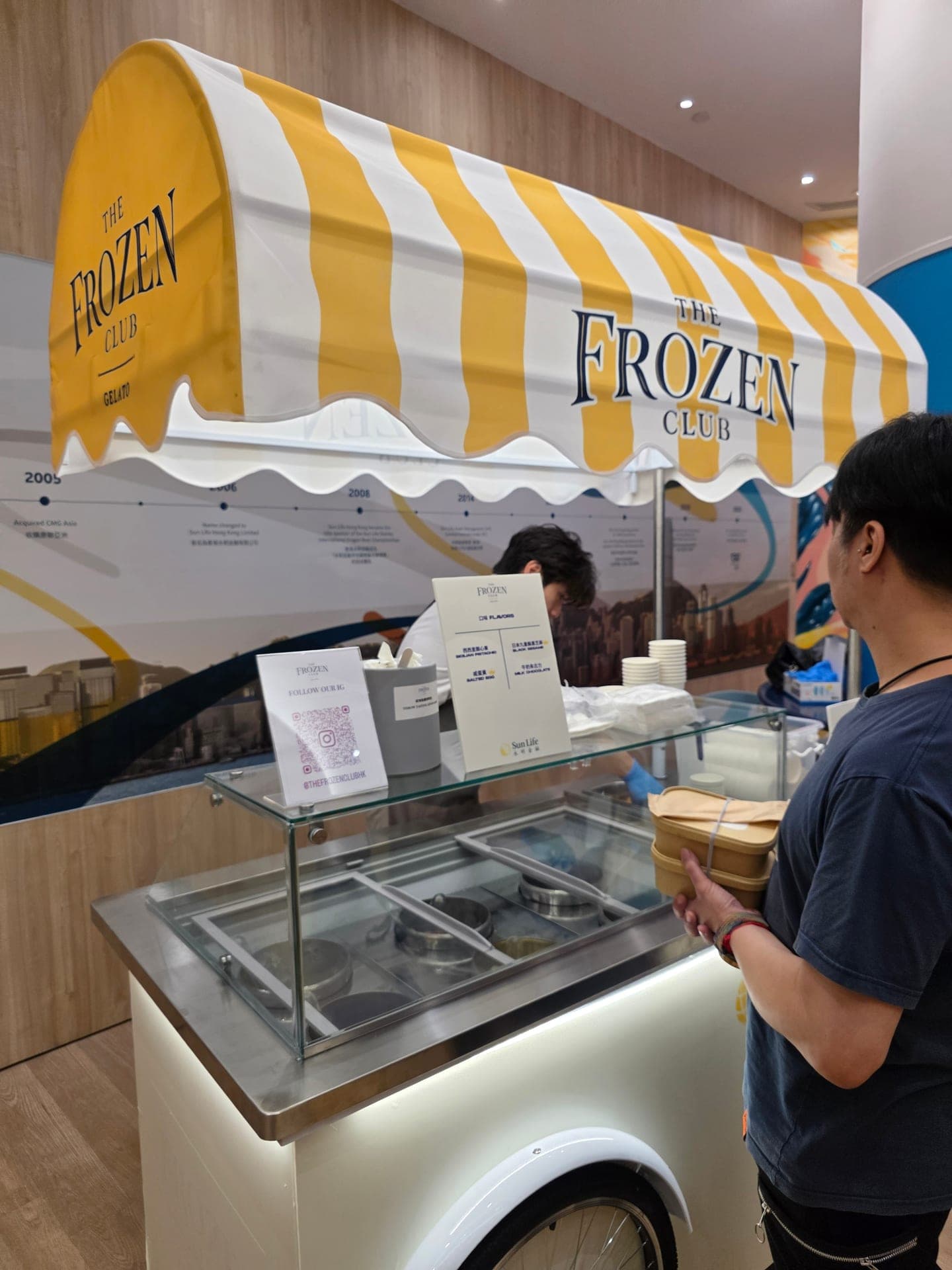 Premium gelato catering at SunLife event in Hong Kong