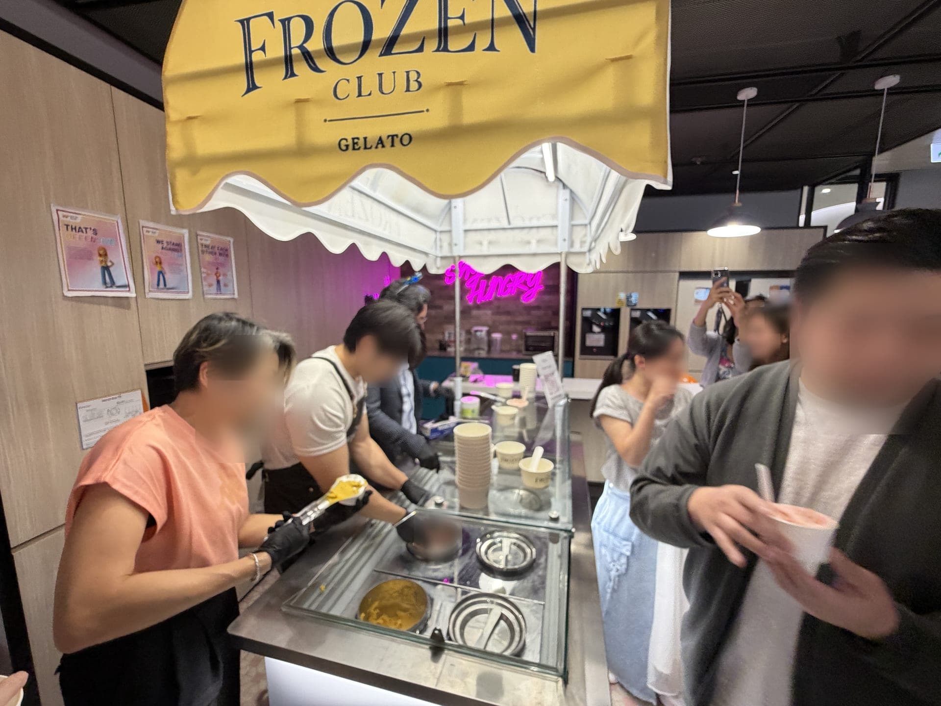 Branded gelato cart serving artisan Italian gelato at a WeLab corporate event in Hong Kong