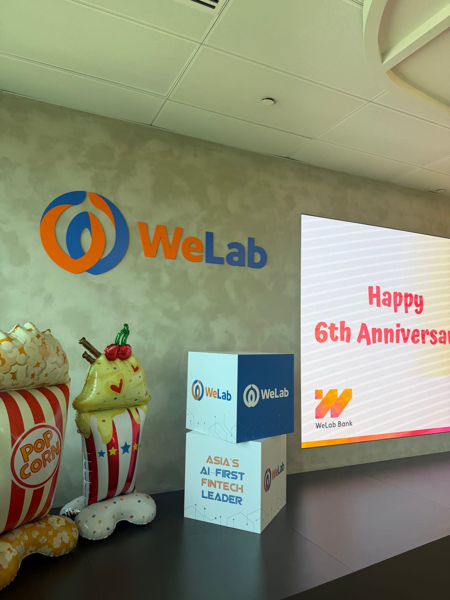 Branded gelato cart serving artisan Italian gelato at a WeLab corporate event in Hong Kong